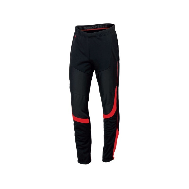 разминочные брюки Sportful Apex Evo WS Training Pant чёрные с красными вставками разминочные брюки Sportful Apex Evo WS Training Pant чёрные с красными вставками